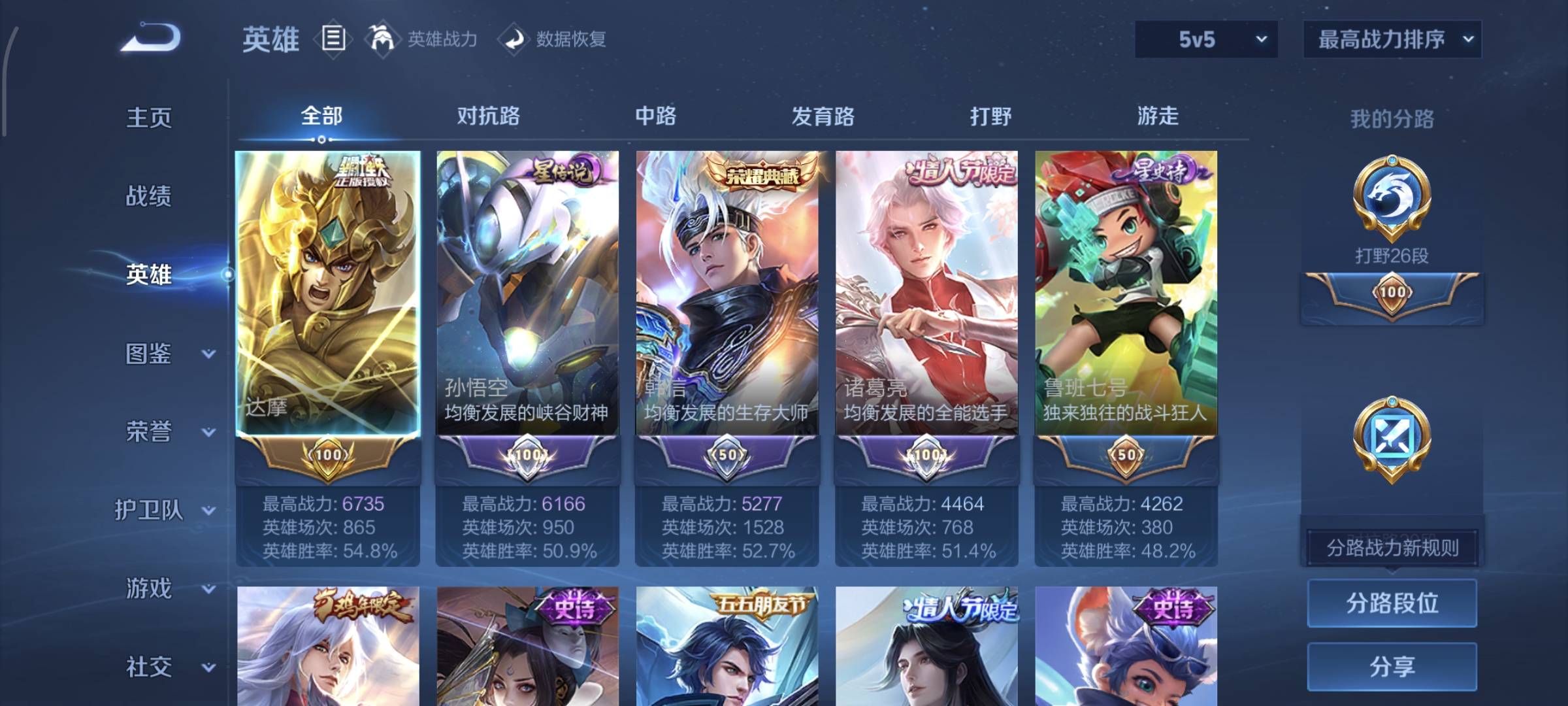 WZCMW4158215王者荣耀账号详情图4