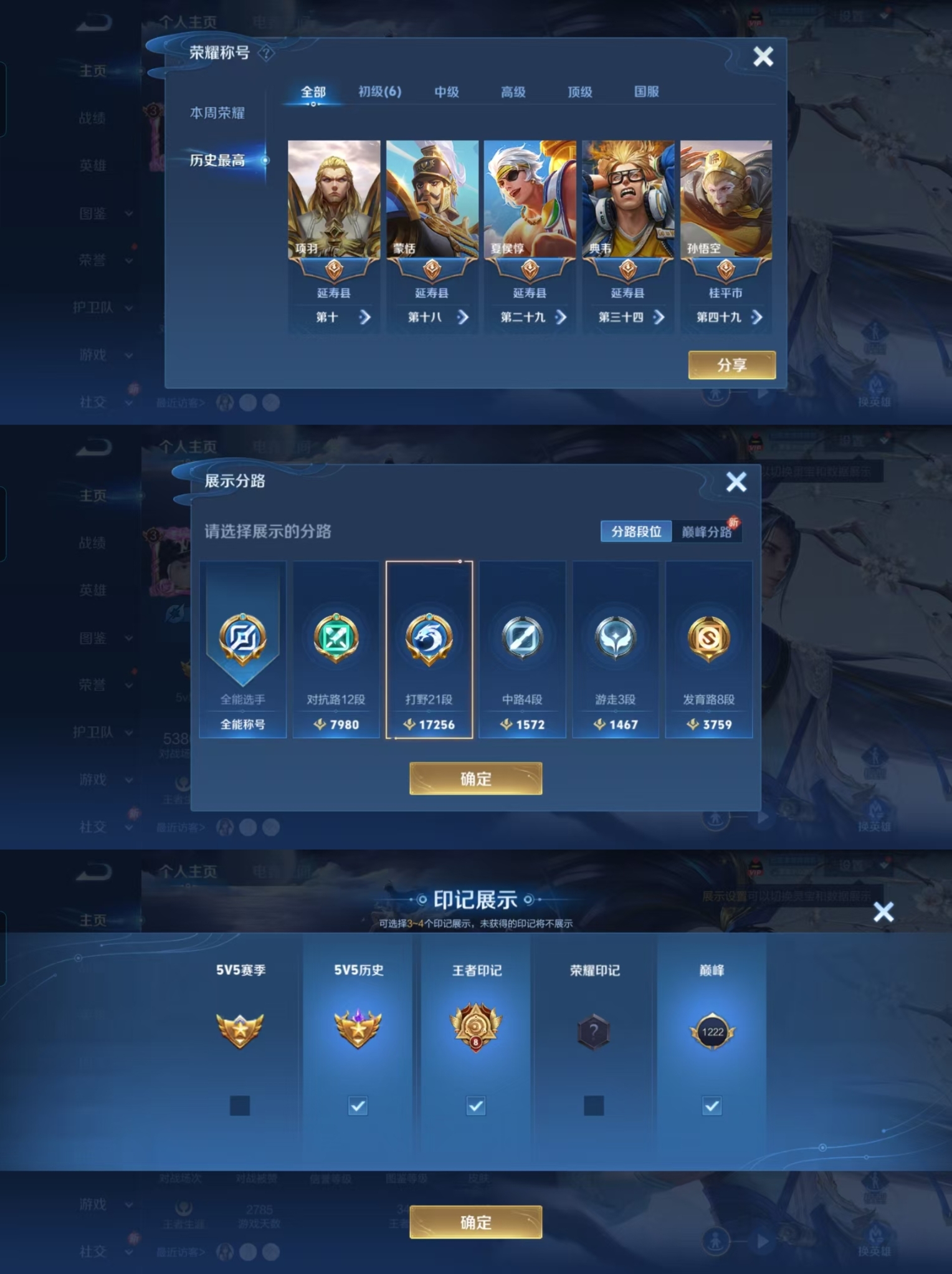 WZQM4135973王者荣耀账号详情图3