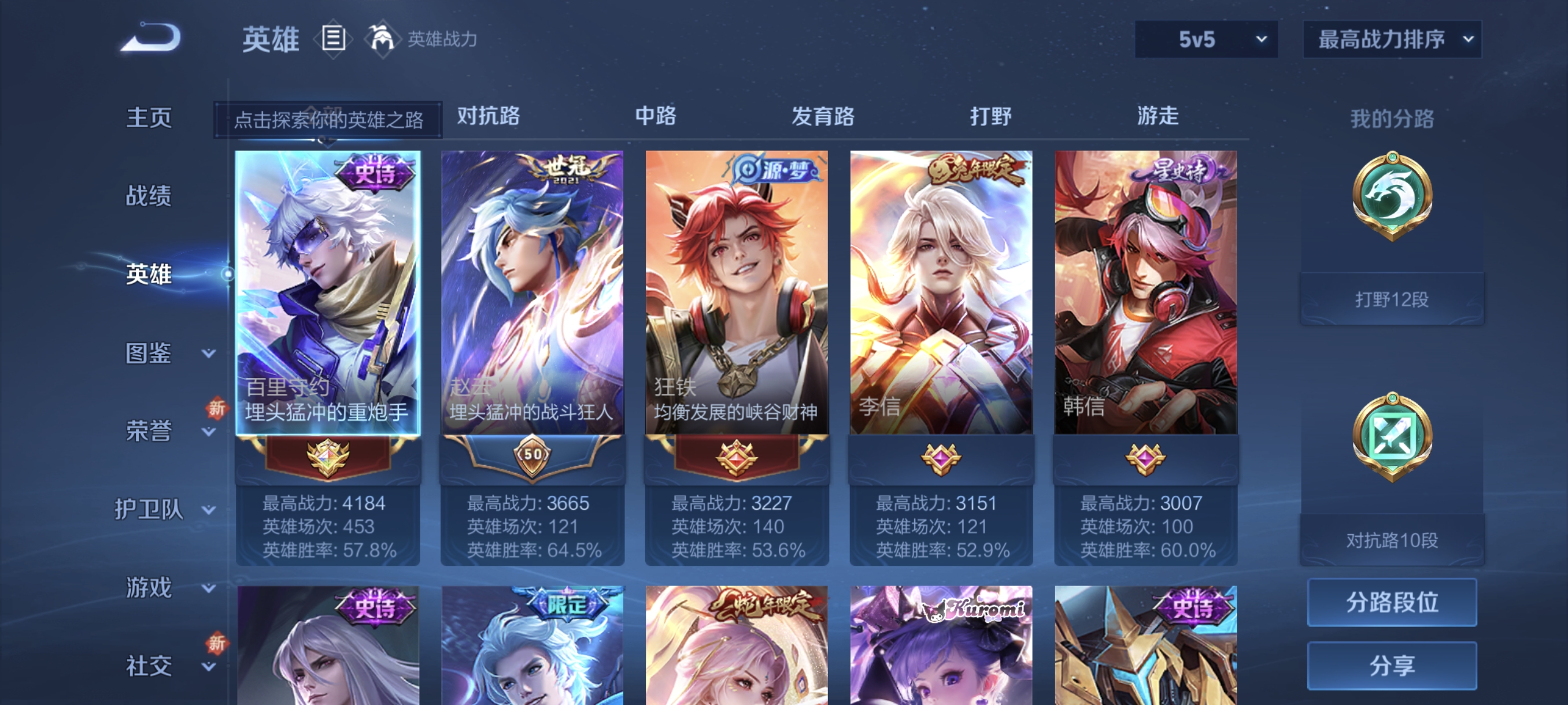 WZCMW3403612王者荣耀账号详情图3