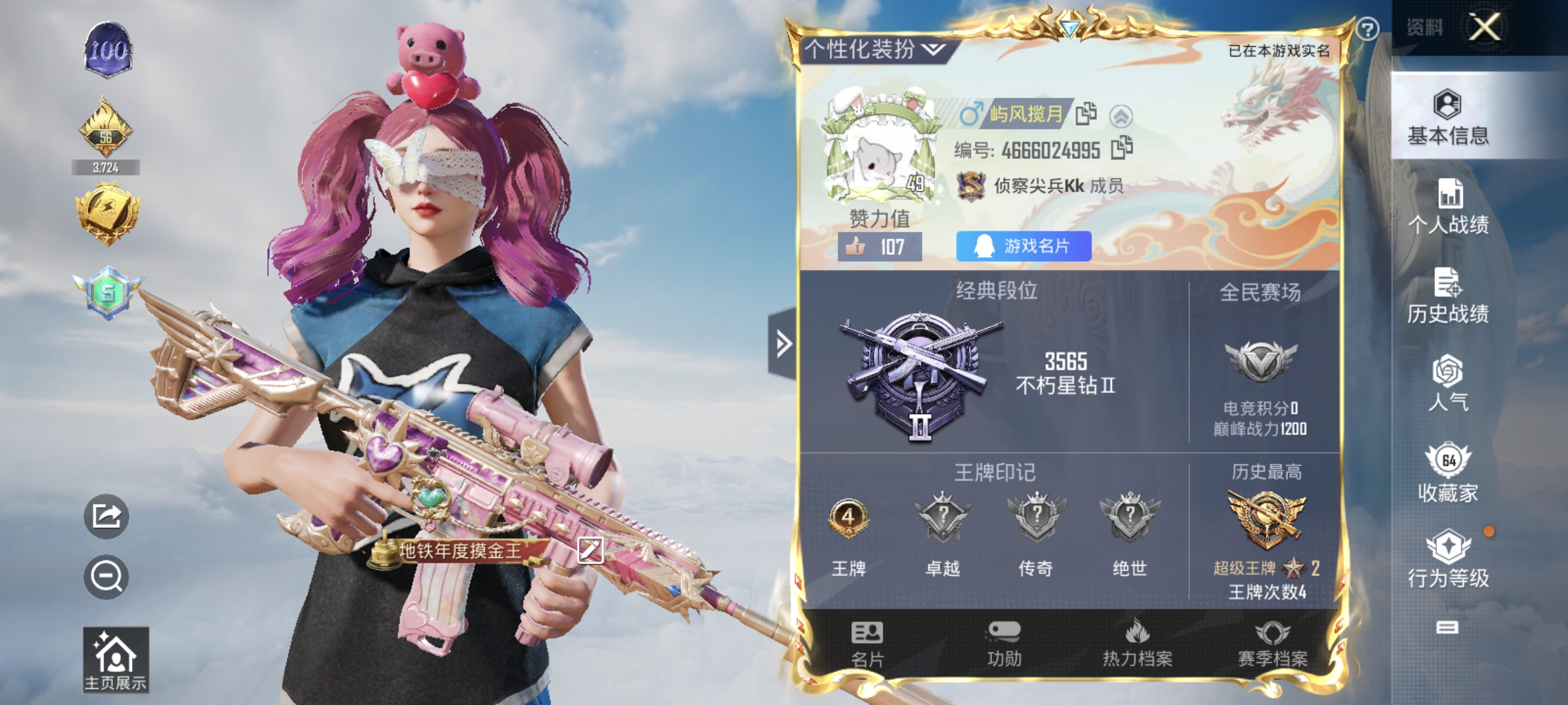HPCMW3321922和平精英账号详情图1
