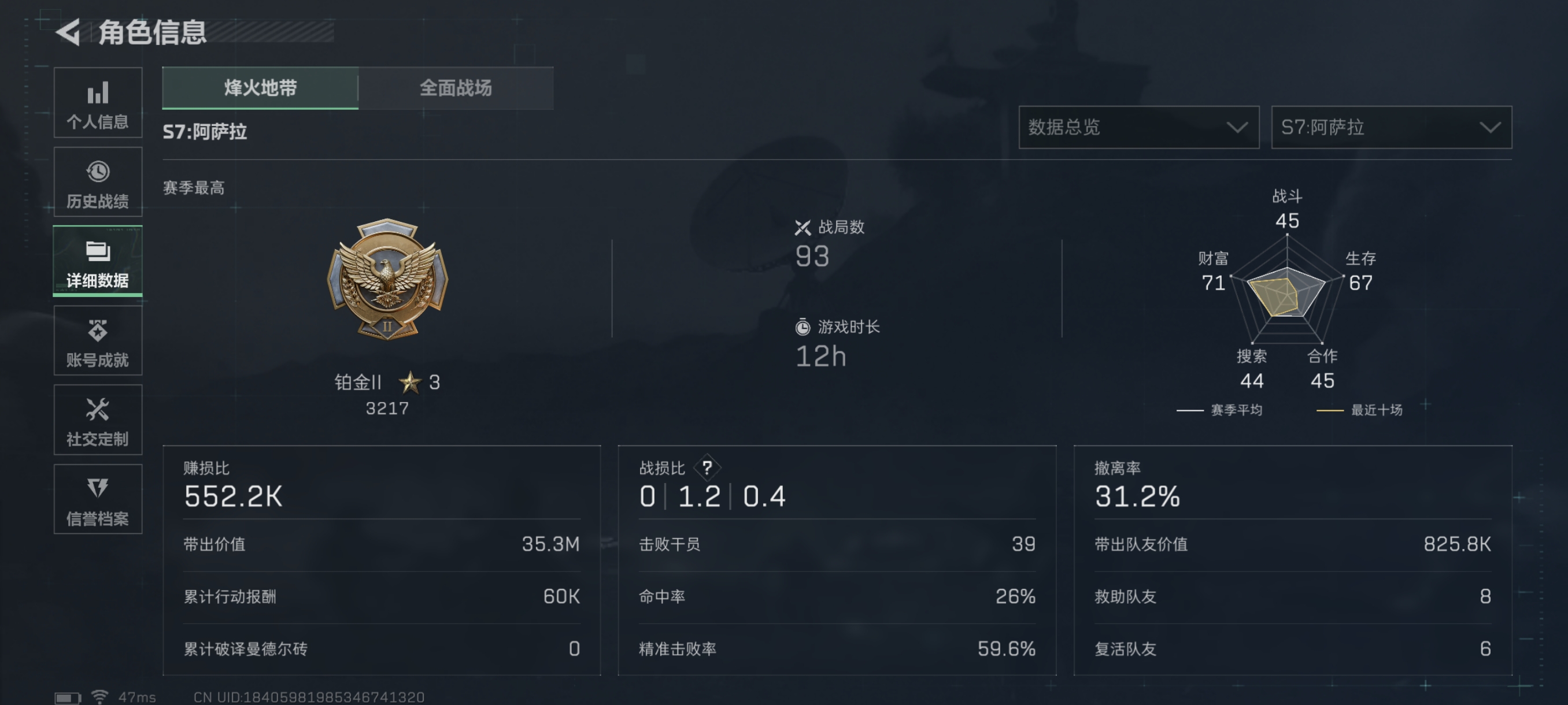 SJZCMW366261三角洲行动账号详情图3