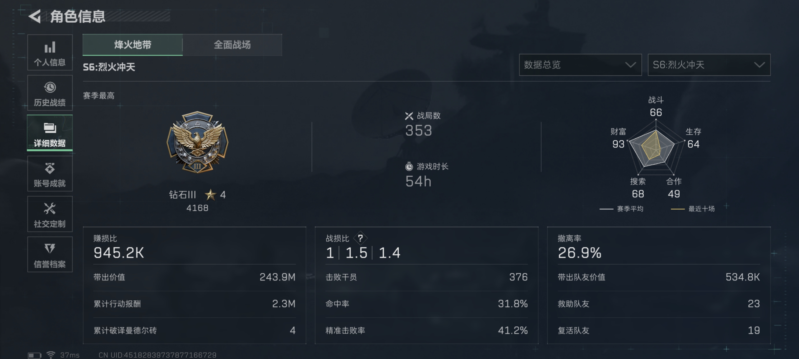 SJZCMW361538三角洲行动账号详情图3