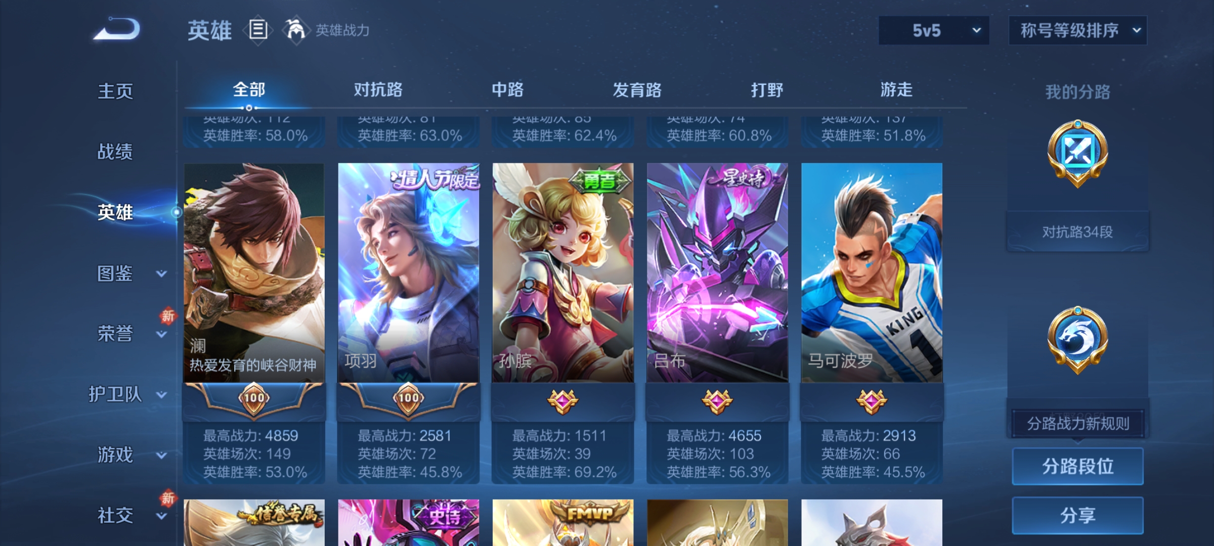 WZCMW4150047王者荣耀账号详情图5