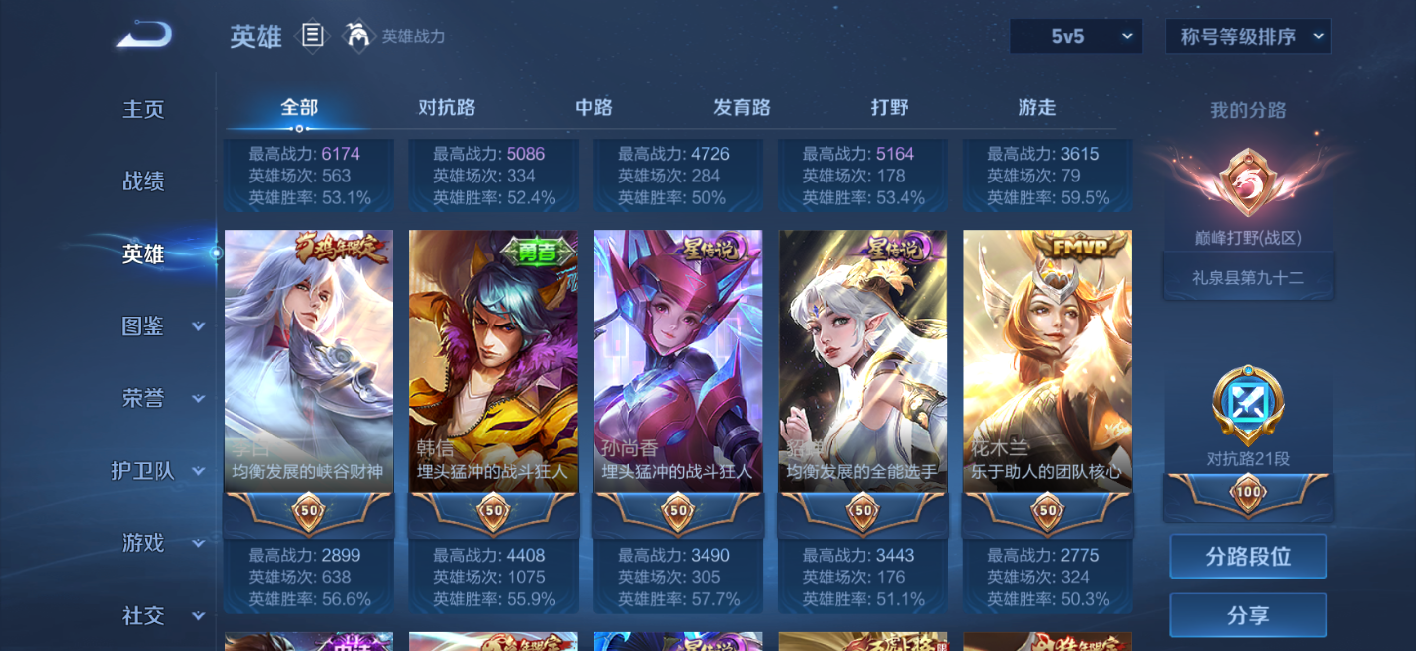 WZCMW4186604王者荣耀账号详情图5