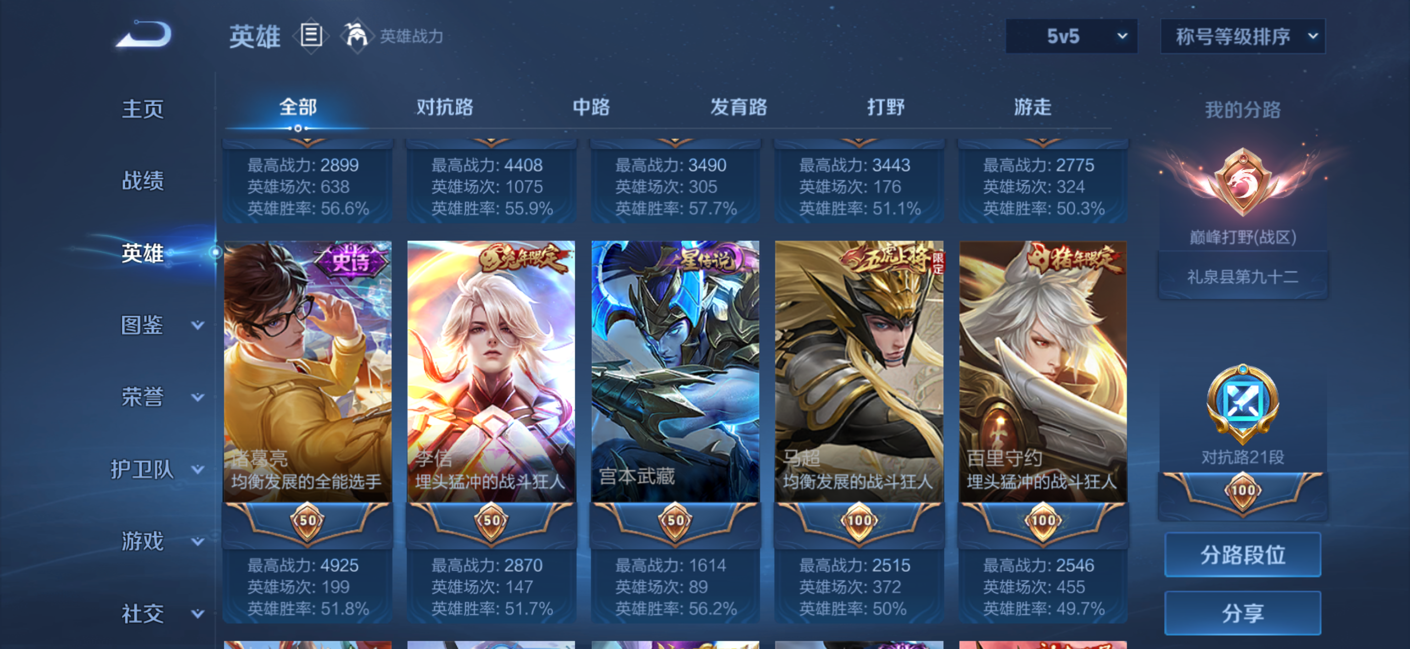 WZCMW4186604王者荣耀账号详情图6