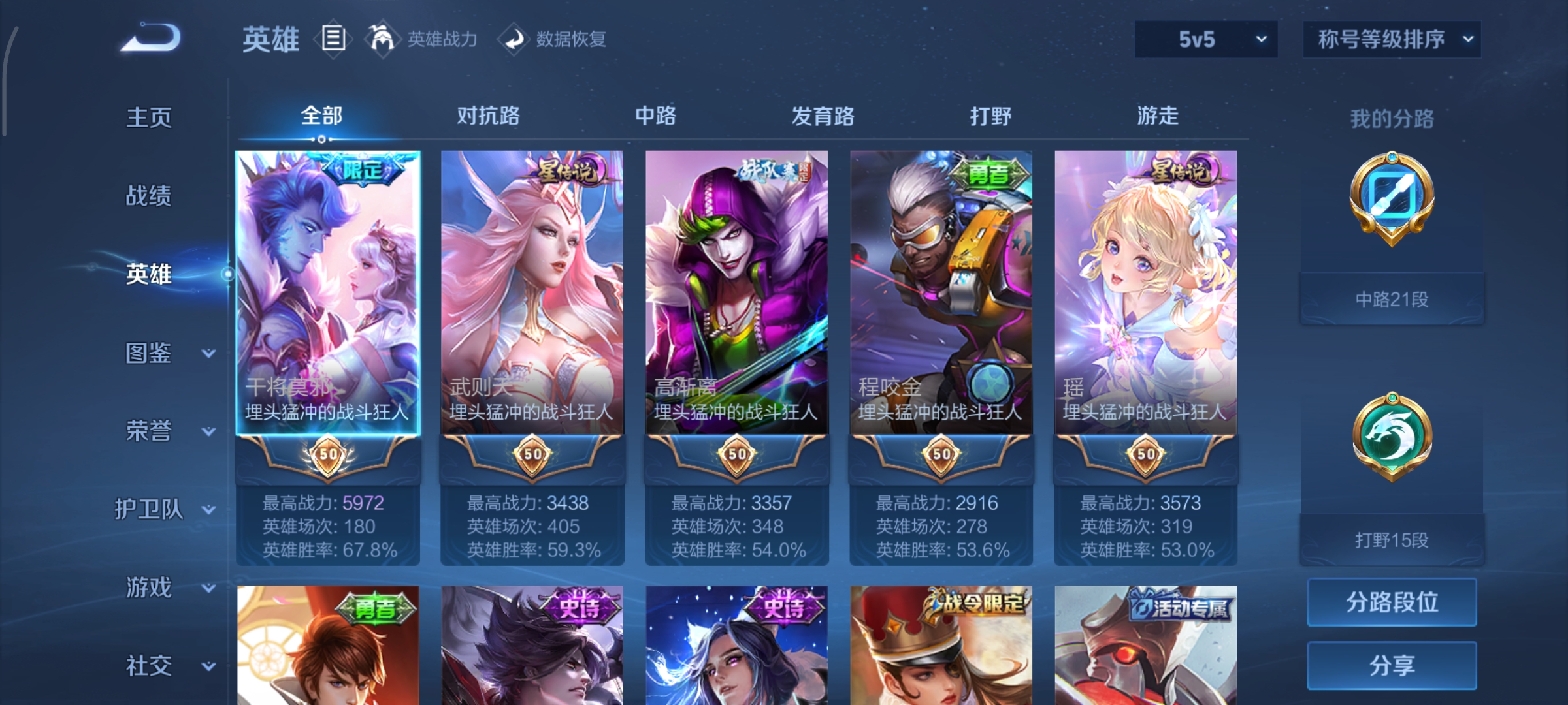 WZCMW3443121王者荣耀账号详情图3