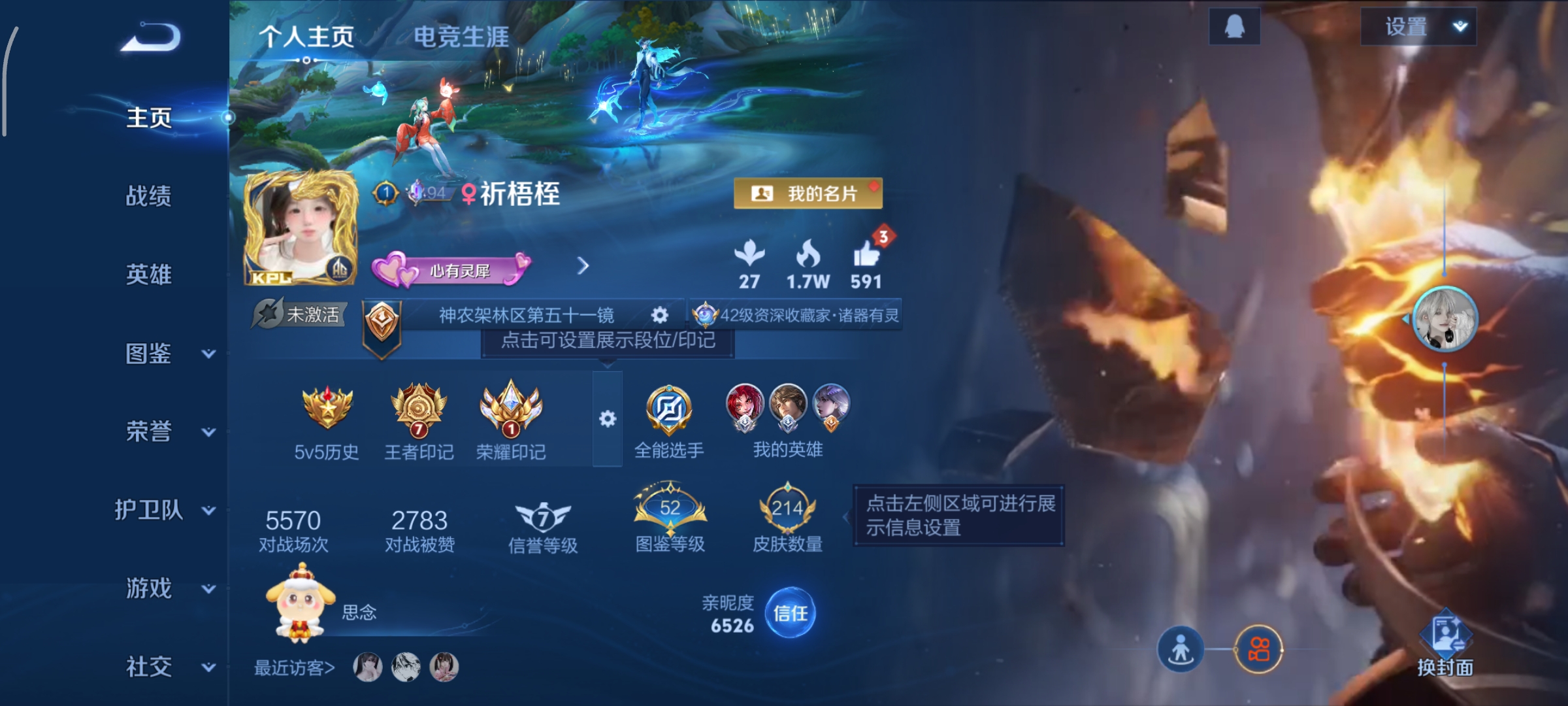 王者荣耀账号安卓QQ127英雄-214皮肤-打野29段，最初的交响，器灵·螭龙剑，怪盗基德,器灵·落星盏，10传说，炽阳