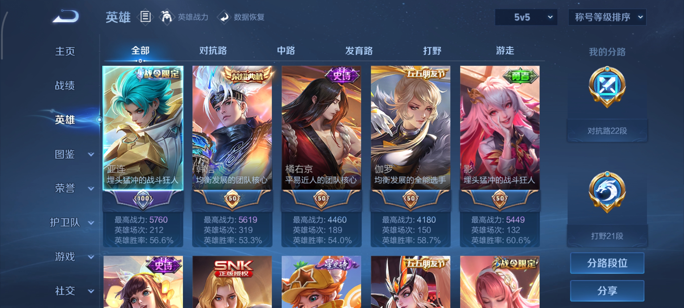 WZCMW3463248王者荣耀账号详情图3