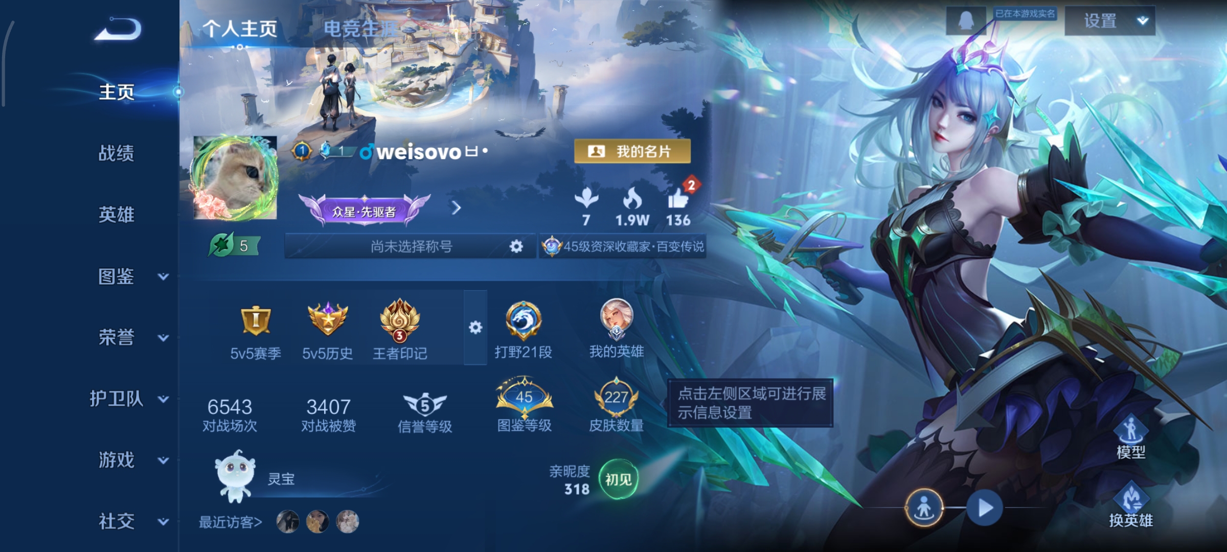 王者荣耀账号安卓QQ124英雄-227皮肤-打野21段，13传说，山海·苍雷引,山海·炽霜斩,胖达荣荣,炽阳神光,鹤羽星