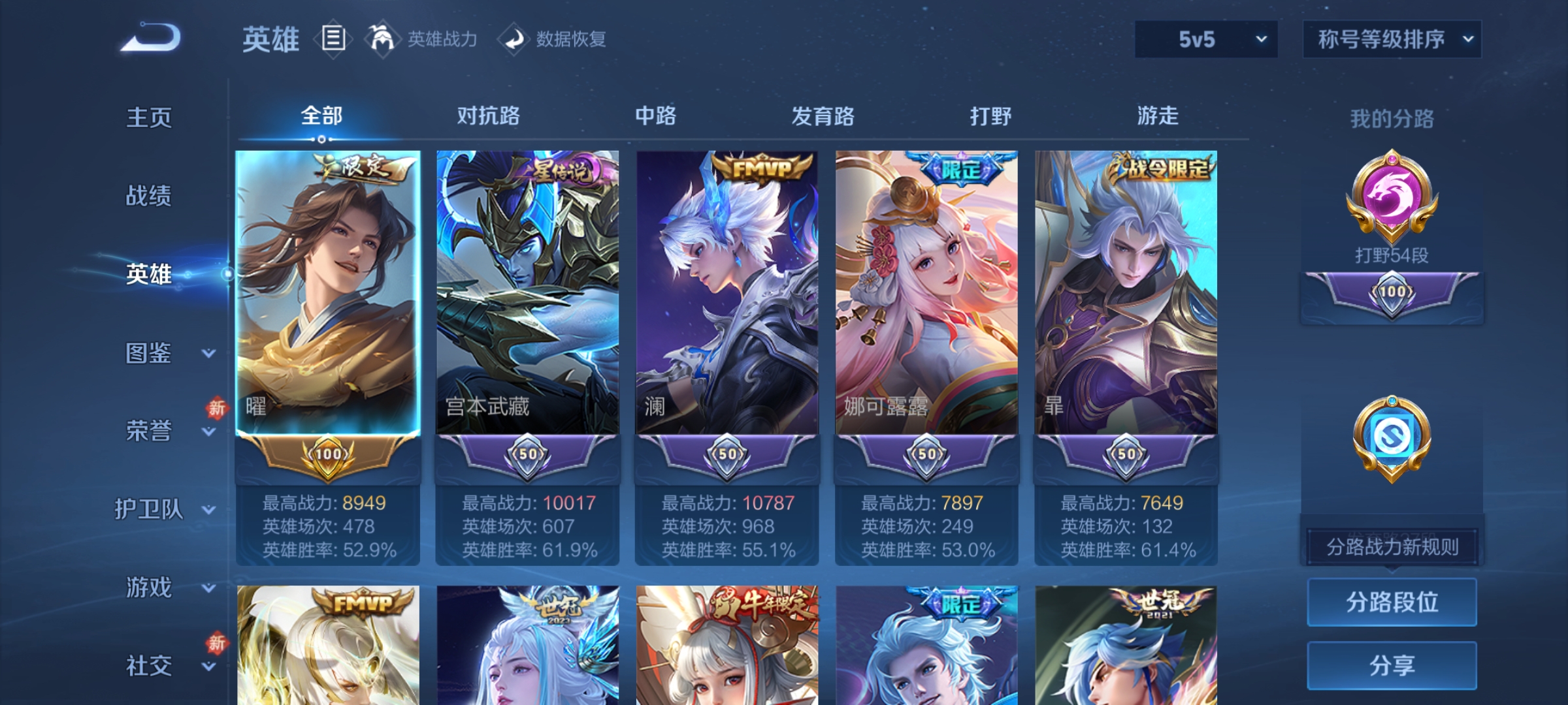 WZCMW4150038王者荣耀账号详情图3