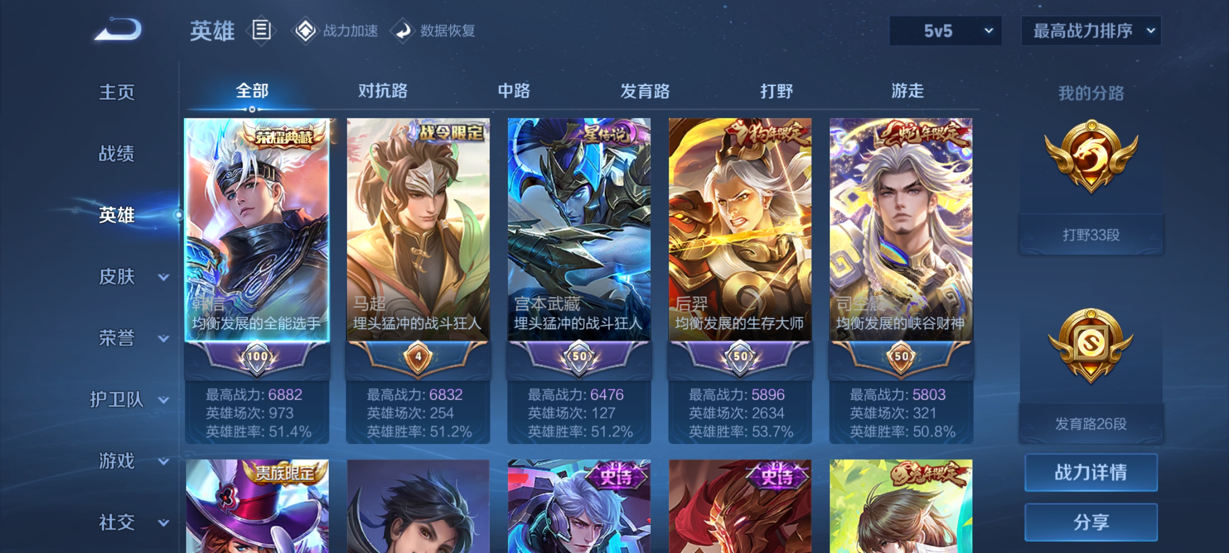 WZQM3184677王者荣耀账号详情图5