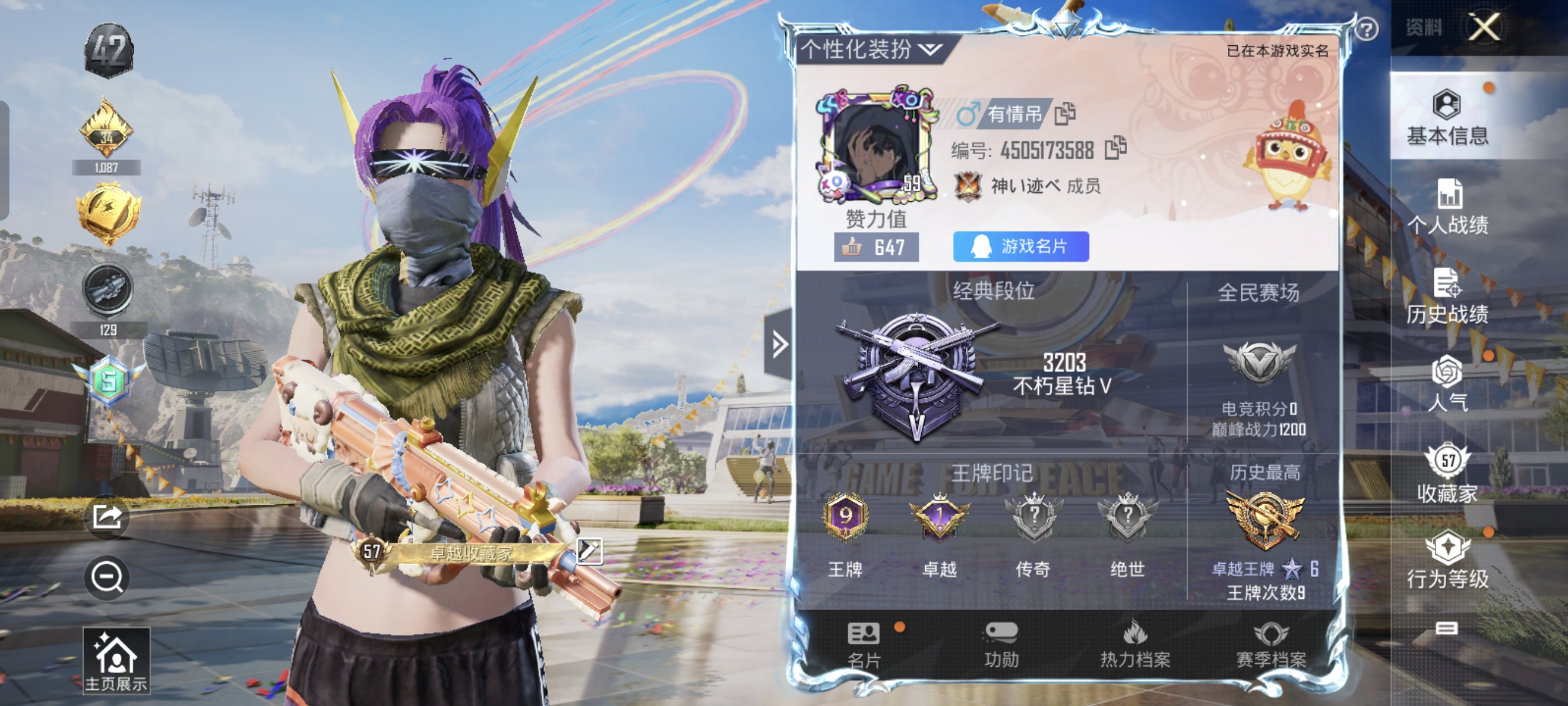 HPCMW3312781和平精英账号详情图1