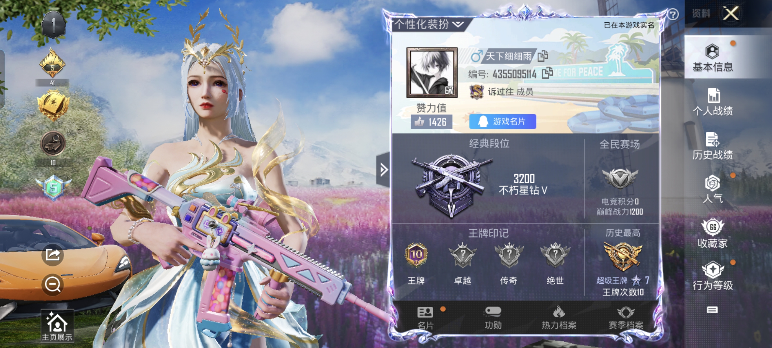 HPCMW3312783和平精英账号详情图1