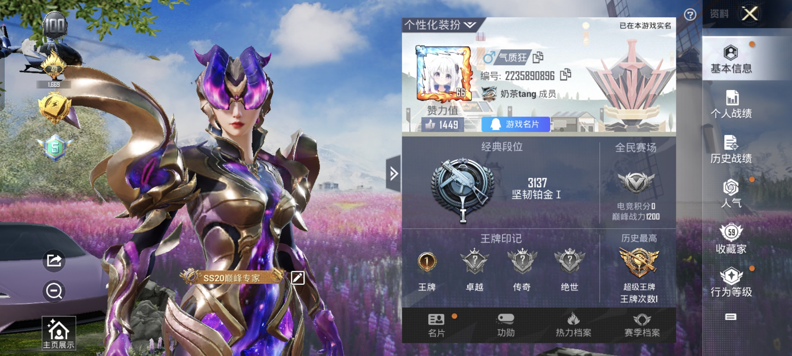 HPCMW3312787和平精英账号详情图1