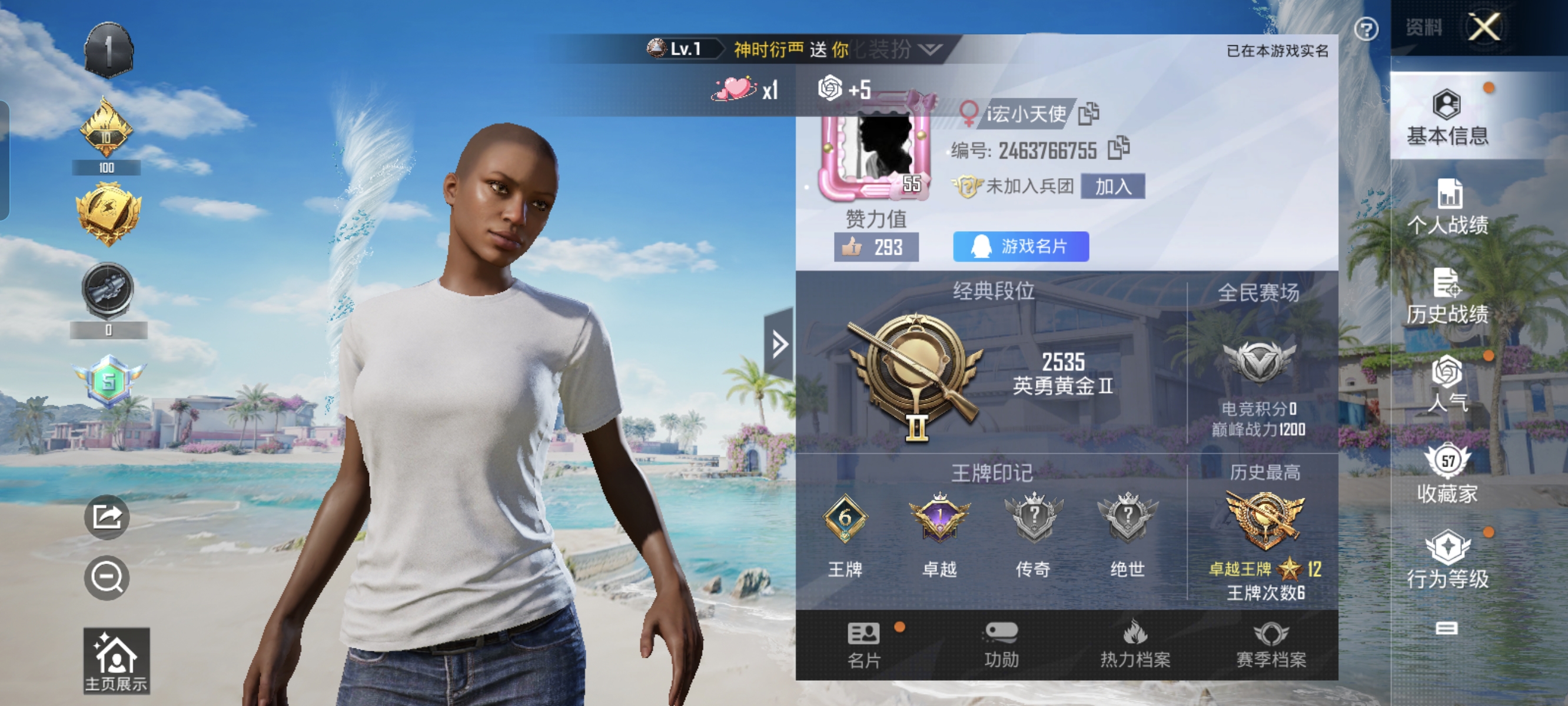 HPCMW3312842和平精英账号详情图1