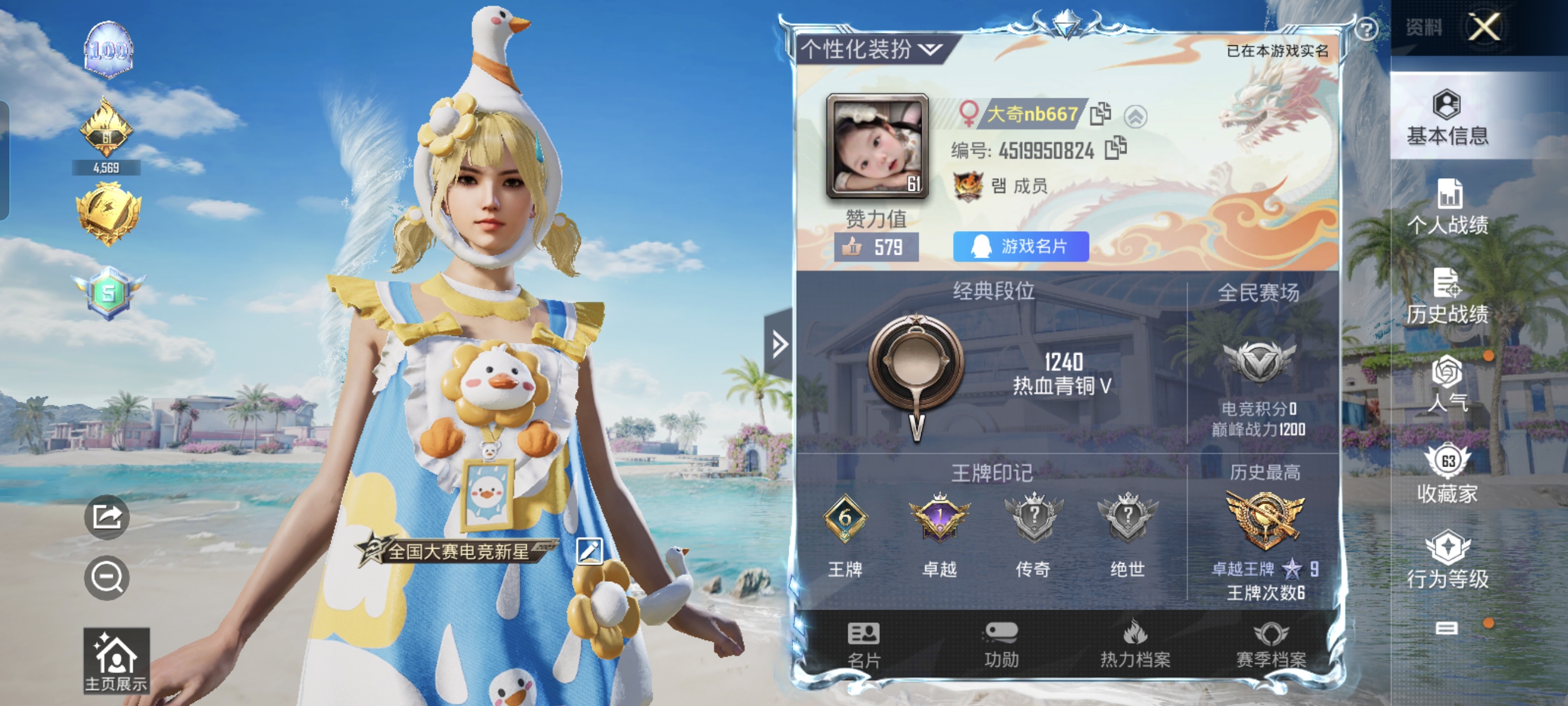HPCMW3312827和平精英账号详情图1